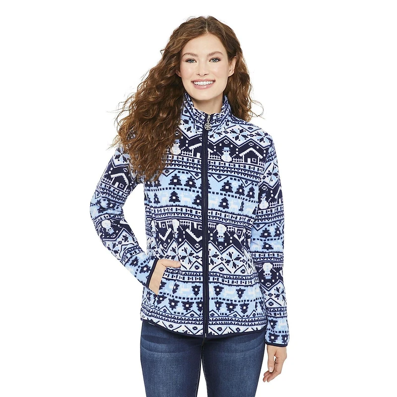 George Women's Long Sleeve All-Over Print Fleece