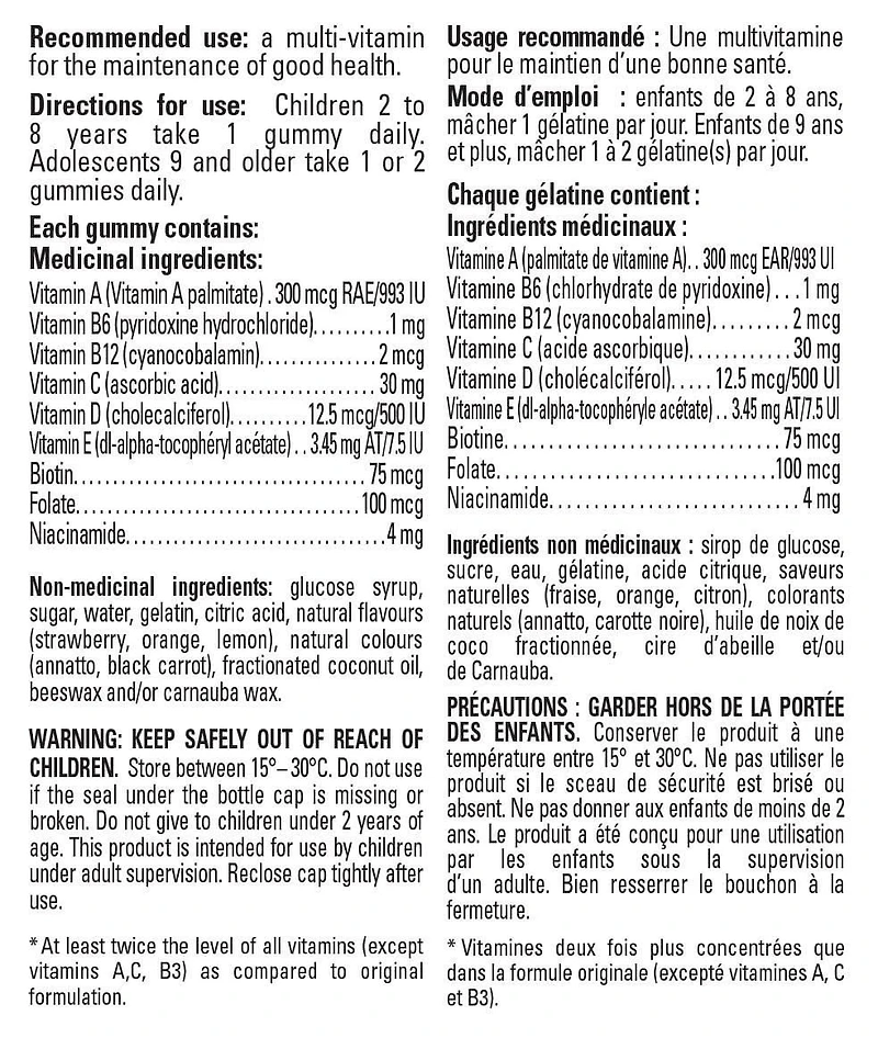 Spongebob Squarepants Multi-Vitamin Gummies, 180 Gummies