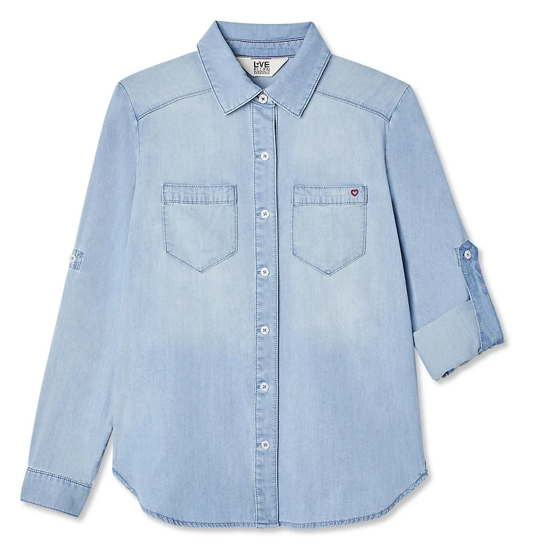 LOVE Ellen DeGeneres Button Down Denim Shirt
