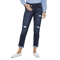 LOVE Ellen DeGeneres Stevie Relaxed Mid-Rise Script Pocket Jeans