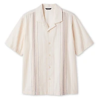 Chemise de villégiature brodée George pour hommes
