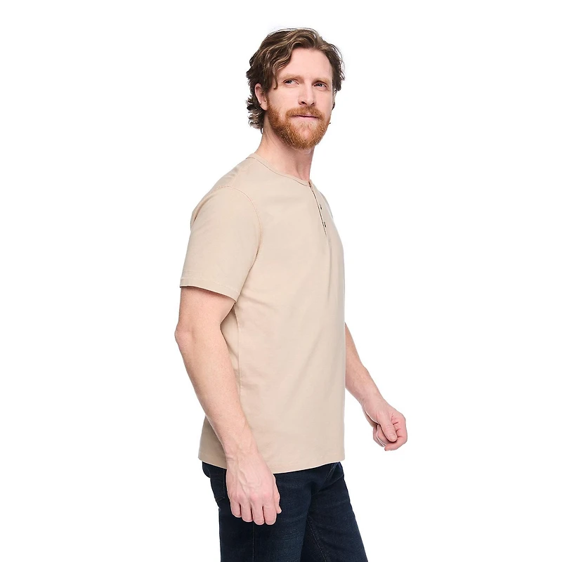 T-shirt henley délavé George pour hommes