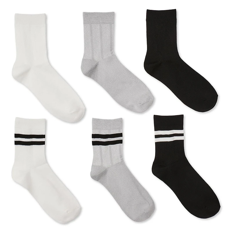 Athletic Works Women's Mid-Crew Socks 6-Pack