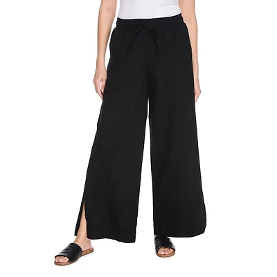 George Women's Linen-Blend Wide Leg Pant