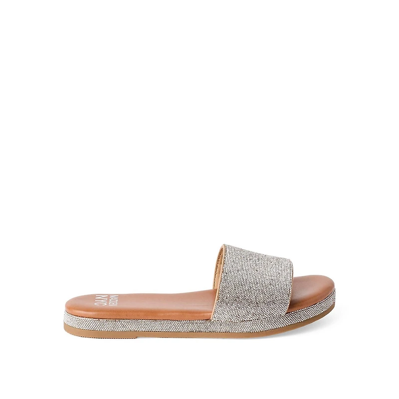Madden NYC Women's Rhinestone Flat Sandals