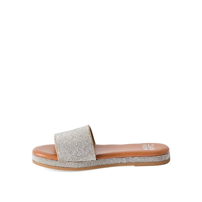 Madden NYC Women's Rhinestone Flat Sandals