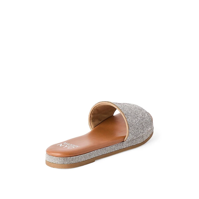 Madden NYC Women's Rhinestone Flat Sandals