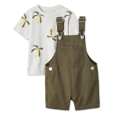 George Baby Boys' Two Piece Short Overall Set