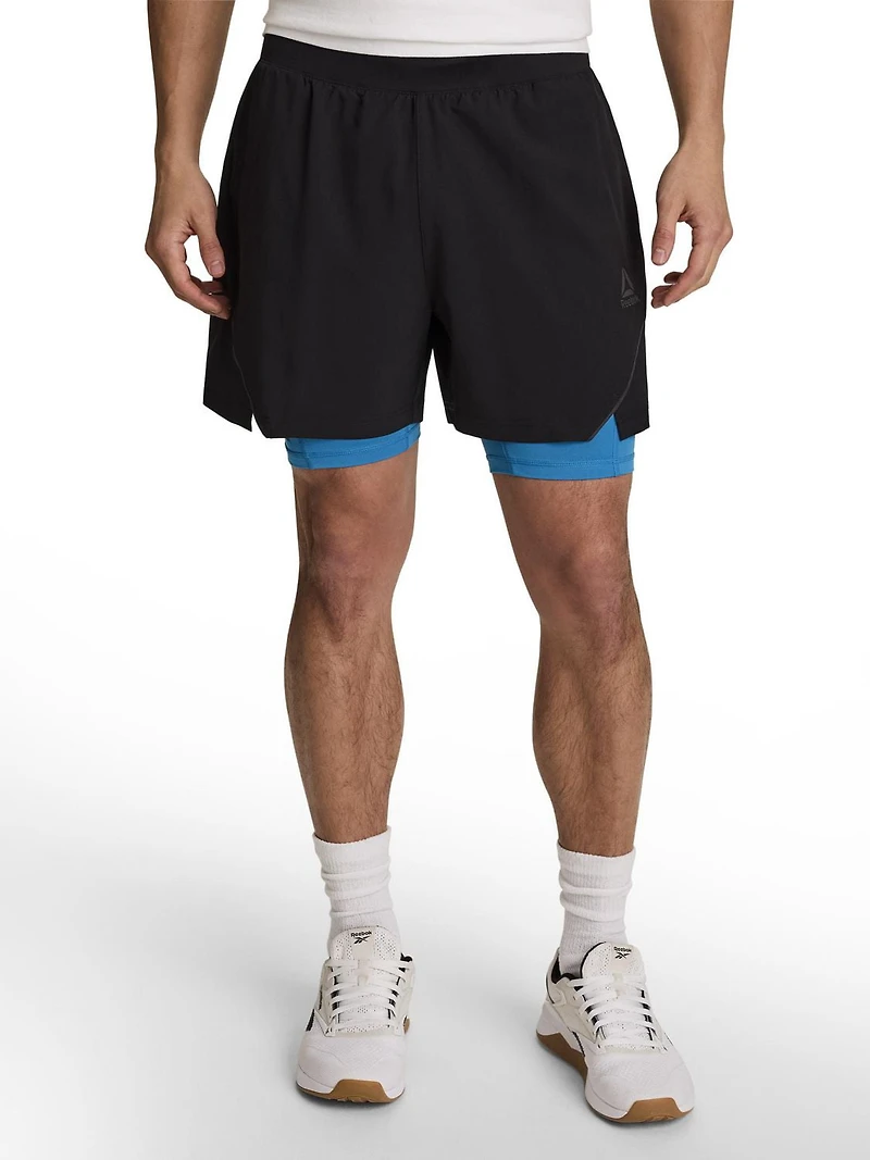 Reebok Short tissé 2 en 1 strength pour homme