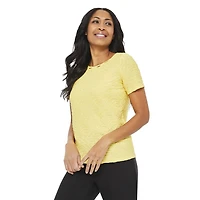 T-shirt en jacquard avec motif ajouré Penmans pour femmes