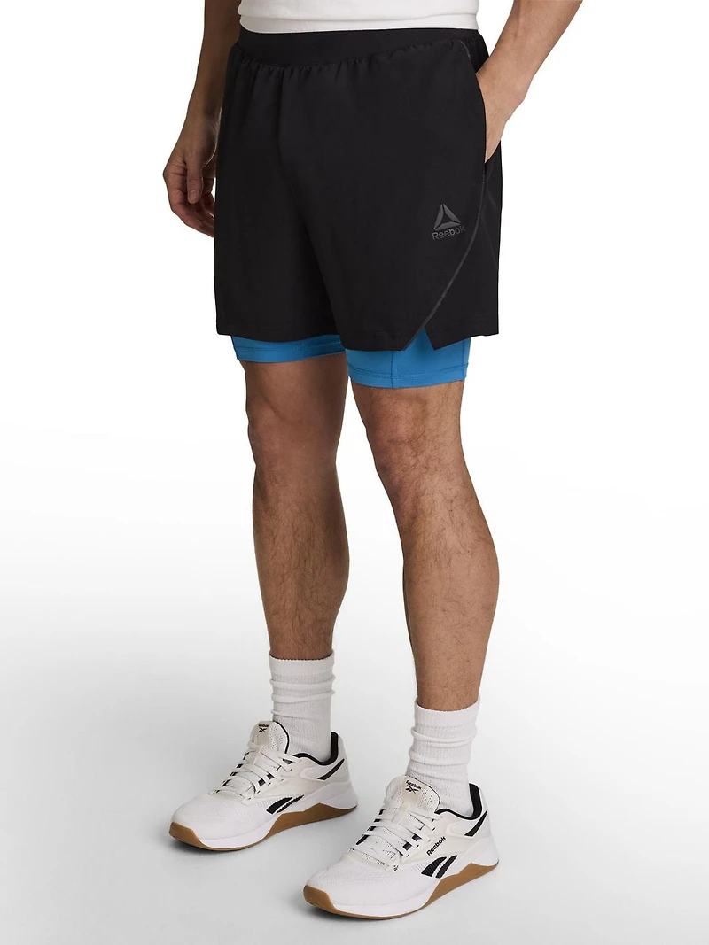 Reebok Short tissé 2 en 1 strength pour homme