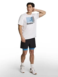 Reebok Short tissé 2 en 1 strength pour homme
