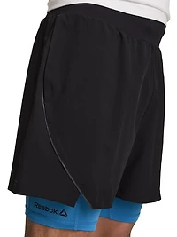 Reebok Short tissé 2 en 1 strength pour homme