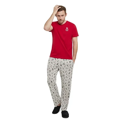 Canadiana Men's Tee and Pant Pajamas 2-Piece Set