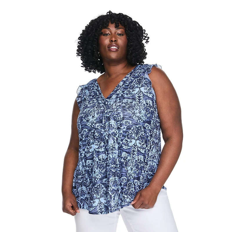 Lane Bryant Women's Plus Knit V-Neck Top