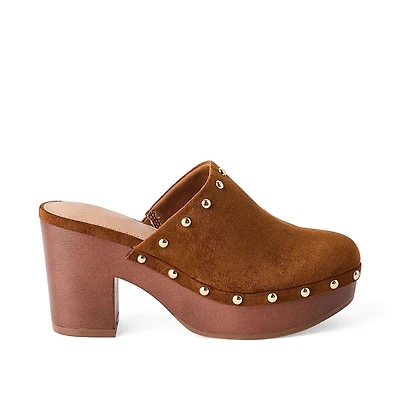 Time and Tru Women's Studded Platform Clogs