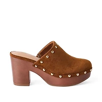 Time and Tru Women's Studded Platform Clogs