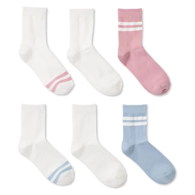 Lot de 6 paires de mi-chaussettes Athletic Works pour femmes