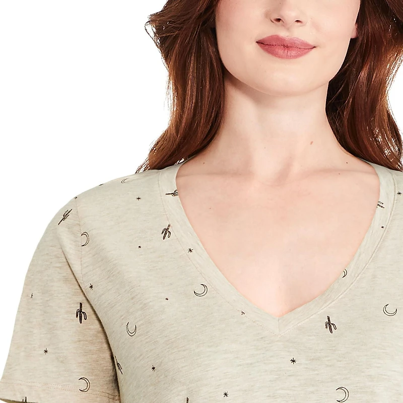 T-shirt avec encolure en V George pour femmes