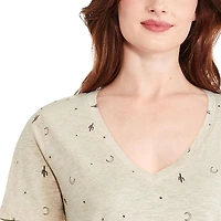 T-shirt avec encolure en V George pour femmes