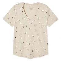 T-shirt avec encolure en V George pour femmes