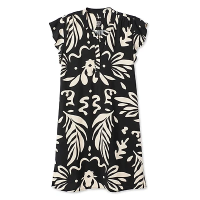 George Women's Printed Flutter-Sleeve Dress