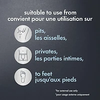 Déodorant pour tout le corps offrant une protection contre les odeurs pendant 72 heures Dove Men+Care Marine + Cyprès Bleu convient pour une utilisation des aisselles,aux parties intimes, aux pieds