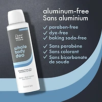 Déodorant pour tout le corps offrant une protection contre les odeurs pendant 72 heures Dove Men+Care Marine + Cyprès Bleu convient pour une utilisation des aisselles,aux parties intimes, aux pieds