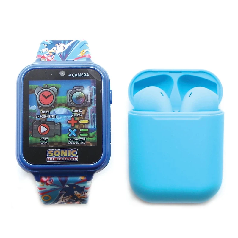 Sonic Montre interactive à écran tactile avec un ensemble d'écouteurs assorti