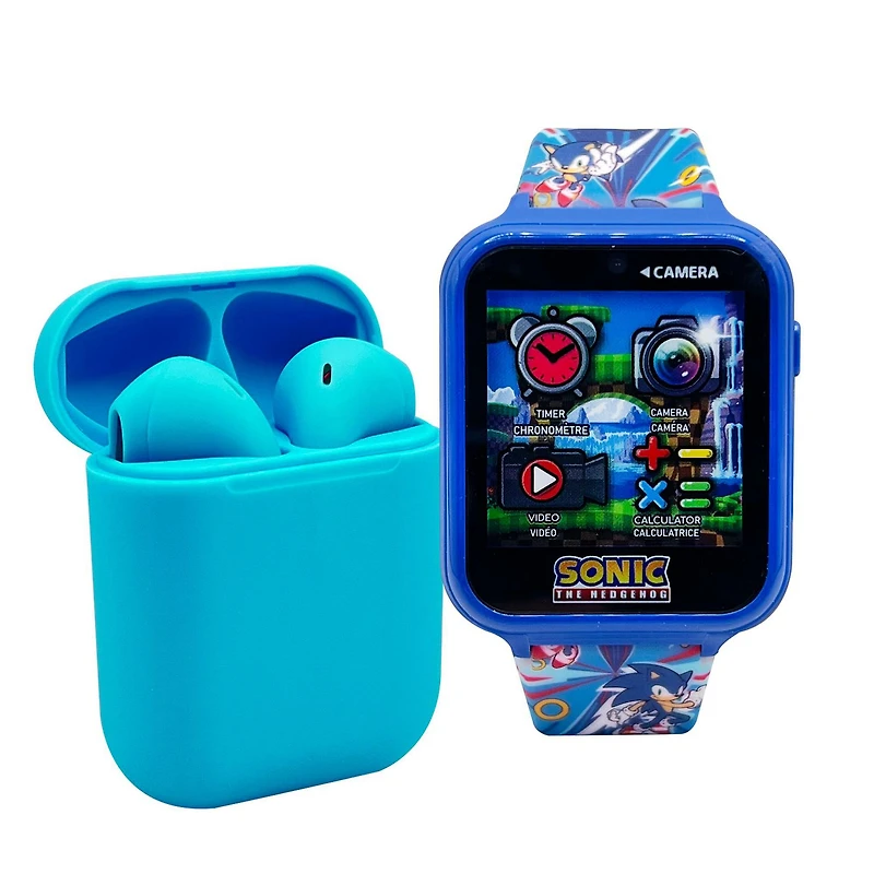 Sonic Montre interactive à écran tactile avec un ensemble d'écouteurs assorti