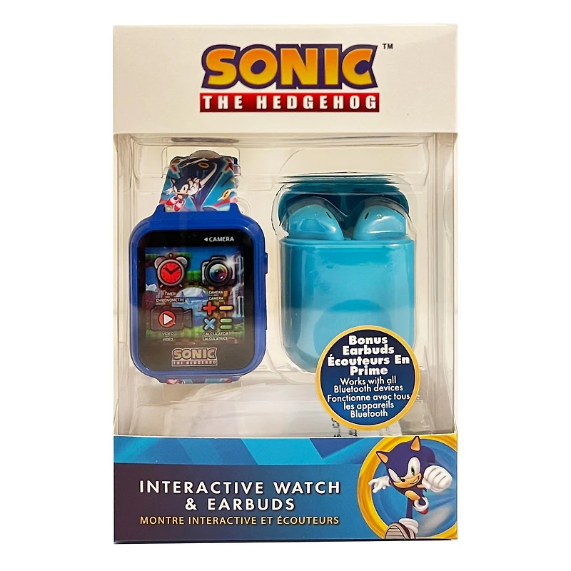 Sonic Montre interactive à écran tactile avec un ensemble d'écouteurs assorti