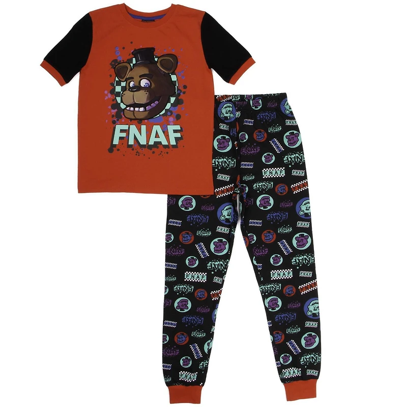 Five Nights at Freddy's Boy's 2-Piece Short Sleeve Pajama Set