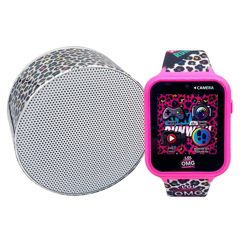 OMG Montre interactive à écran tactile avec un ensemble de haut-parleurs Bluetooth assorti