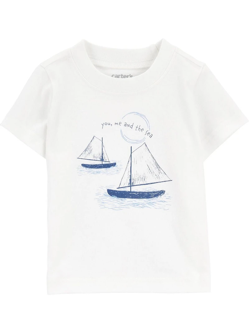 Carter's Child of Mine Baby Boys' 3 Piece Set - Blue Sailboat