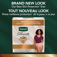 Depend Silhouette Adult Incontinence and Postpartum Underwear for Women, S-XL, Maximum Absorbency, Pink, 10-16 Count