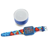 Superman  Montre interactive à écran tactile avec un ensemble de haut-parleurs Bluetooth assorti