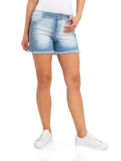 Jordache Short d'amie à franges pour femme