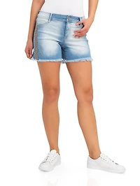 Jordache Women's Boyfriend Short with Fray