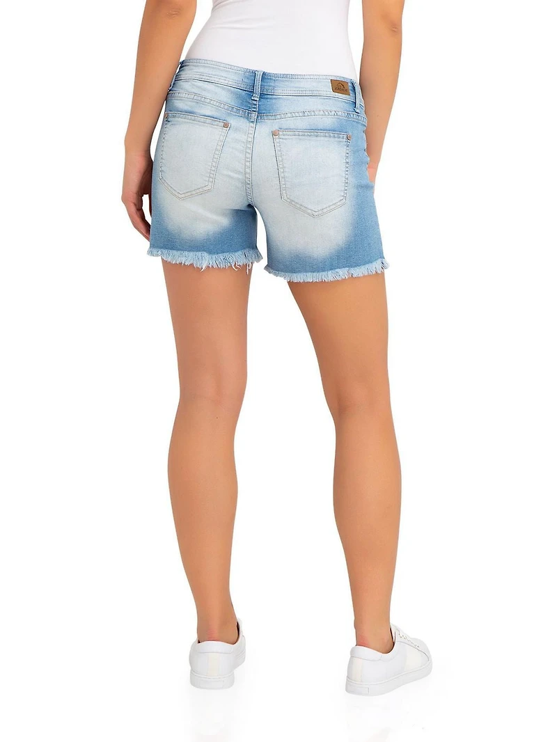 Jordache Women's Boyfriend Short with Fray