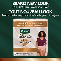 Depend Silhouette Adult Incontinence and Postpartum Underwear for Women, S-XL, Maximum Absorbency, Pink