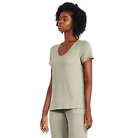 T-shirt à encolure en V et manches courtes George pour femmes