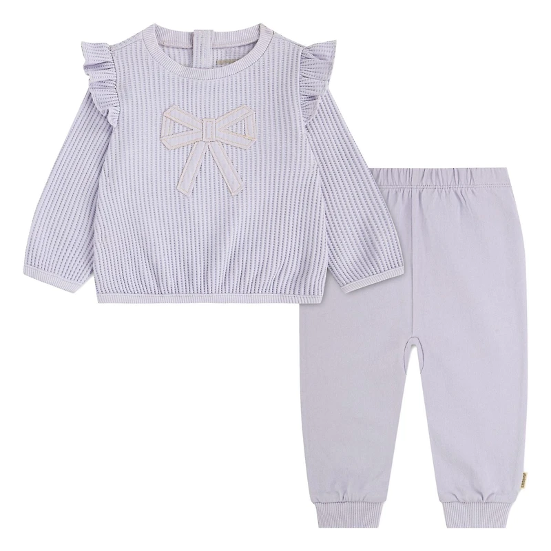 Huggies Happy Hugs Infant Girl Flutter Sleeve Top and Pants 2-Piece Set