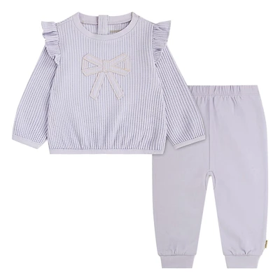 Ensemble 2 pièces Haut à Manches Volants et Pantalon pour Bébé Fille Huggies Happy Hugs