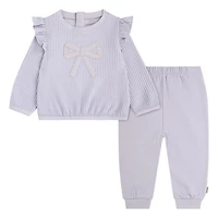 Huggies Happy Hugs Infant Girl Flutter Sleeve Top and Pants 2-Piece Set