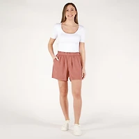 DV Short plissé avec ceinture élastique froncée