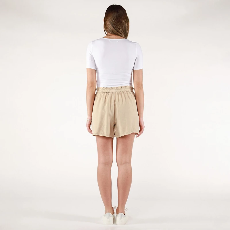 DV Pleated shorts with a shirred elastic waistband