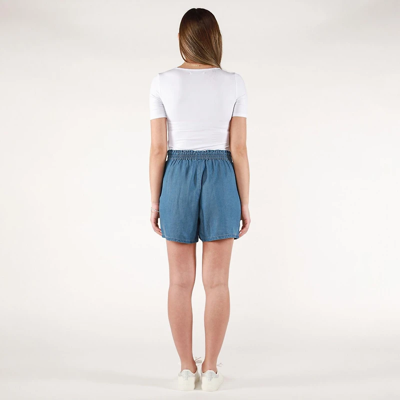 DV Pleated shorts with a shirred elastic waistband
