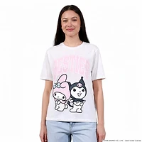 Hello Kitty And Friends Women's My Melody and Kuromi Besties Graphic T-Shirt - White