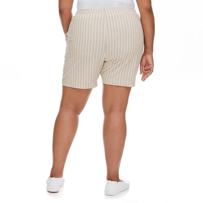 Short chiffonné rayé avec cordon de serrage Penmans pour femmes