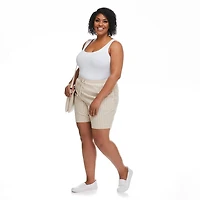 Short chiffonné rayé avec cordon de serrage Penmans pour femmes
